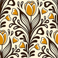 Golden Tulip Bloom Harmony behang