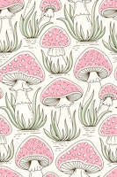 Whimsical Mushroom Meadow tapete