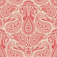 Red Paisley Elegance behang