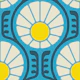 Retro Daisy Delight in Blue Yellow - S