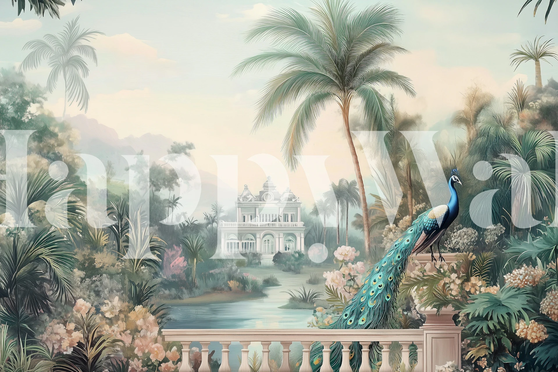 Tapeta Lush Paradise Oasis u sobi