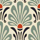 Elegant Floral Vibes in Green Red - S