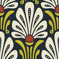 Elegant Floral Vibes in Yellow Red - L tapete