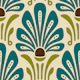 Elegant Floral Vibes in Green Teal - S