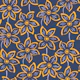 Field of Large Flowers | Navy & Marigold