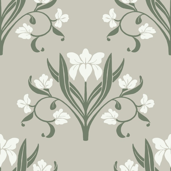 Vintage Art Nouveau Lily Charm