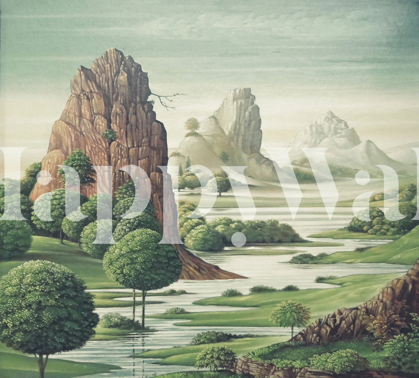 Carta da parati Peace River Valley in una stanza