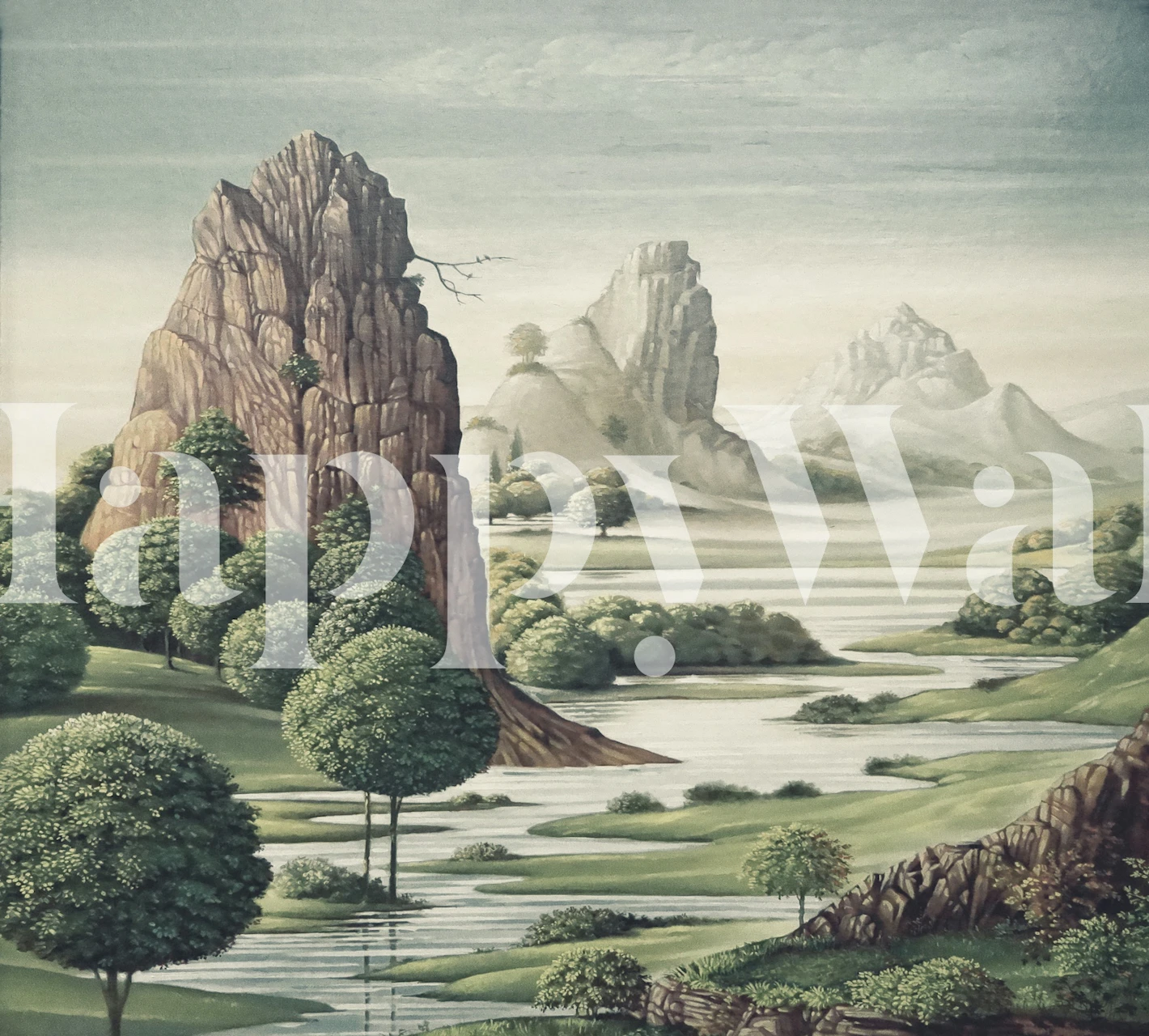 Peace River Valley wallpaper in a room