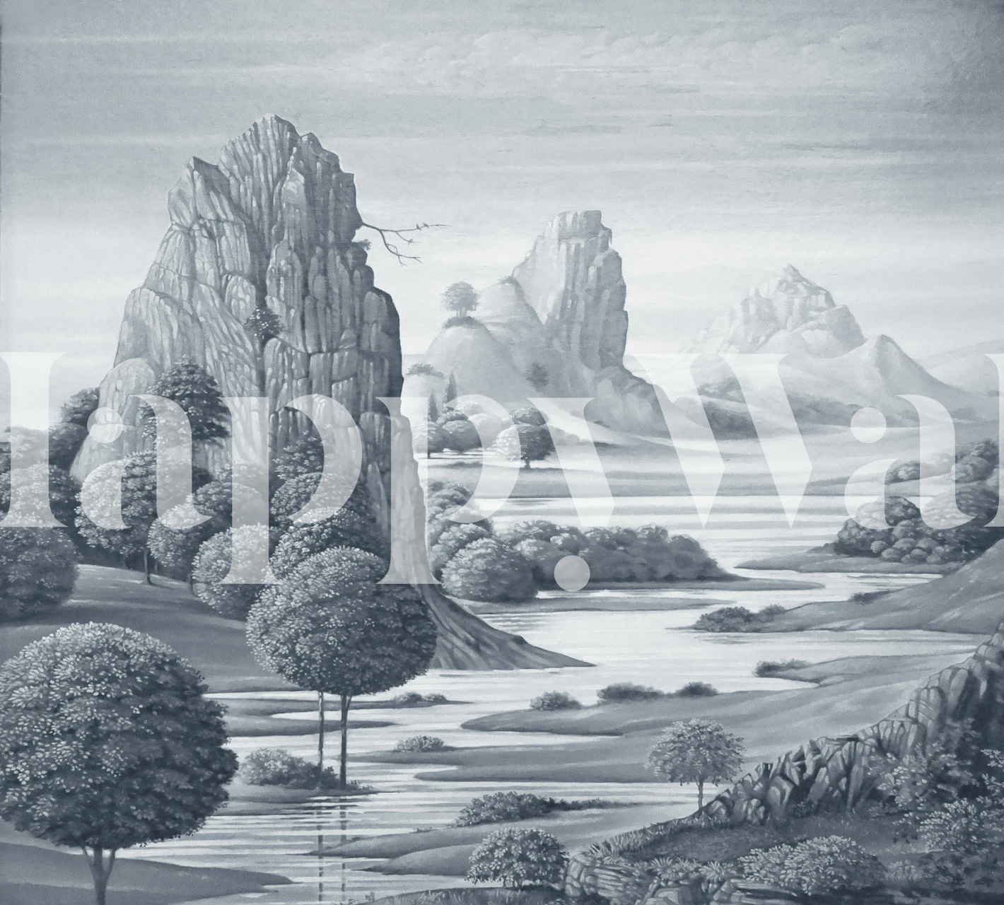 Peace River Valley wallpaper in a room