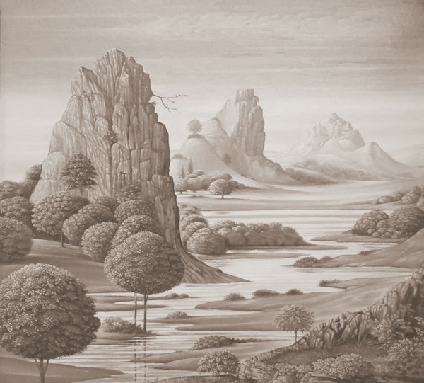 Peace River Valley (BW) Sepia