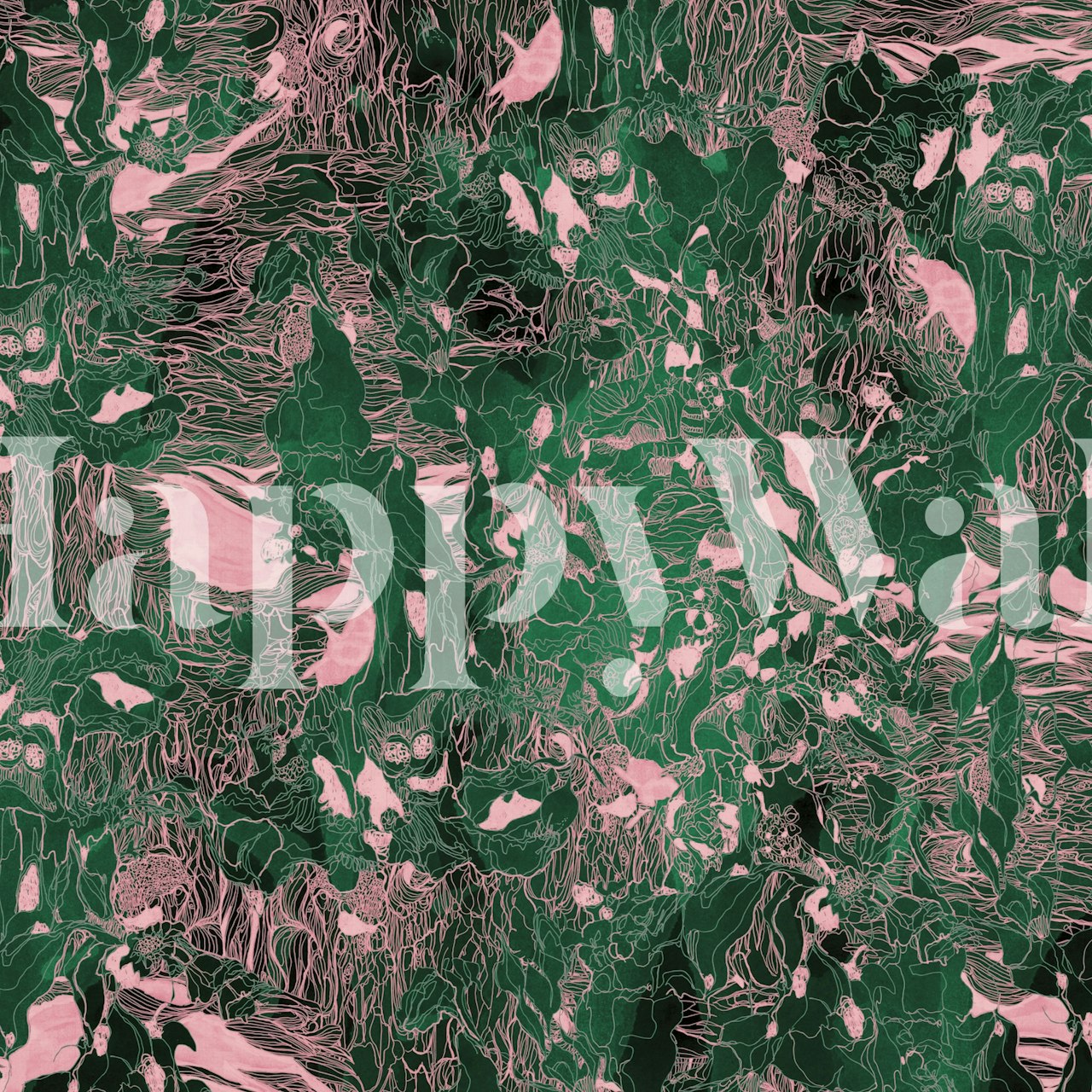 Vibrant dreamscape wallpaper in a room