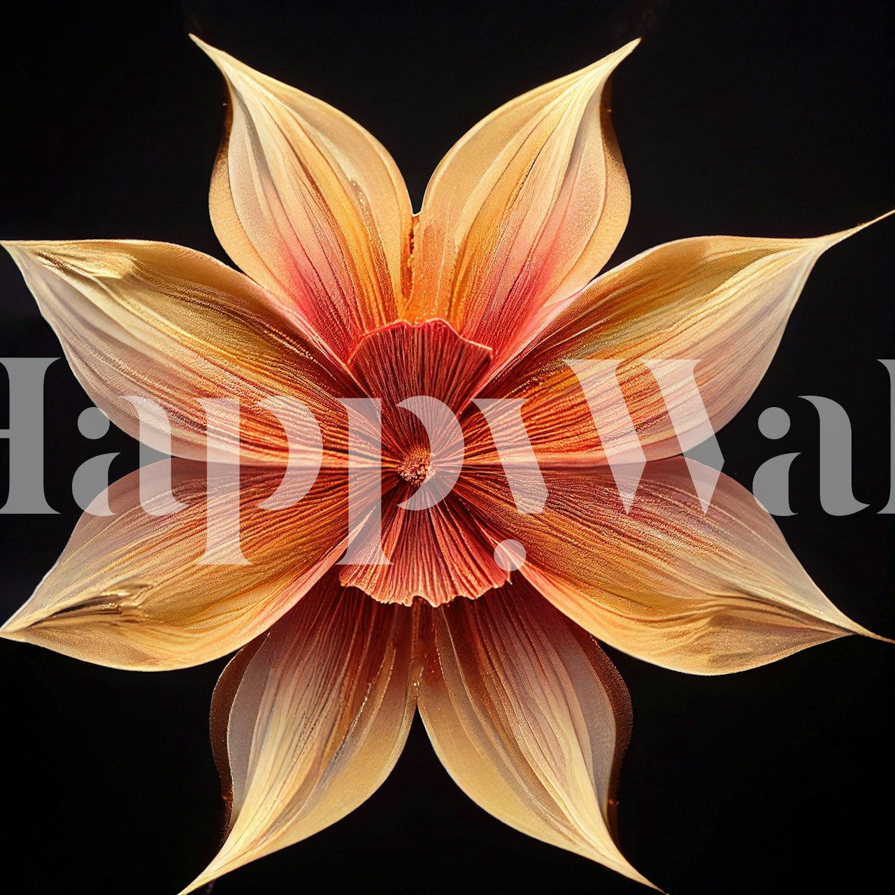 Floral wallpaper design in a room