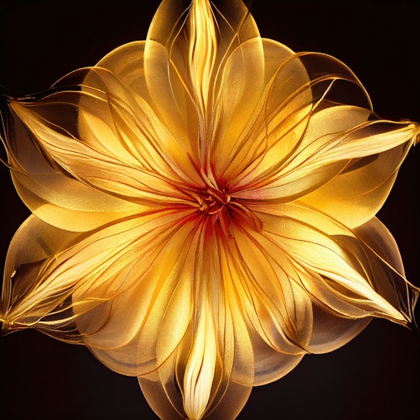 Sunlit Silk Flower