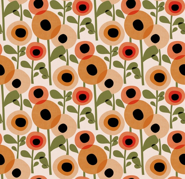 Mid Century Poppy Abstract - medium