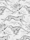 Safari Cheetah Toile - black and white
