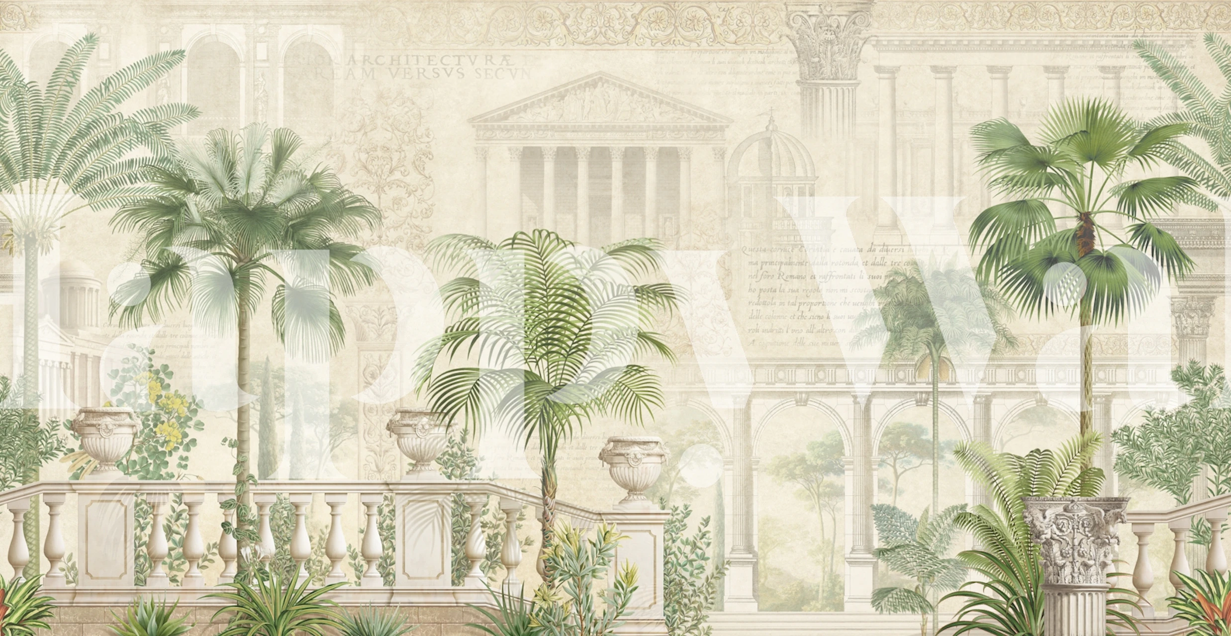 Historical Tropical Retreat tapet i ett rum