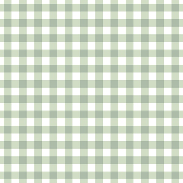 Gingham classic sage green