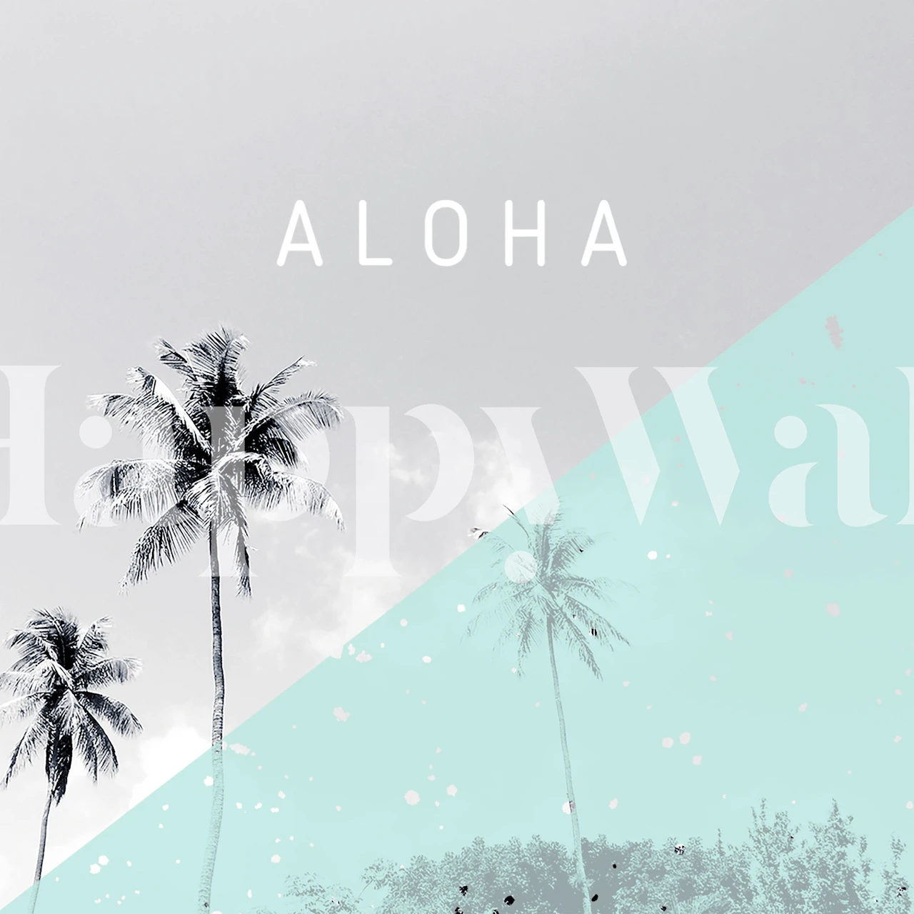 Island vibes - Aloha wallpaper in a room