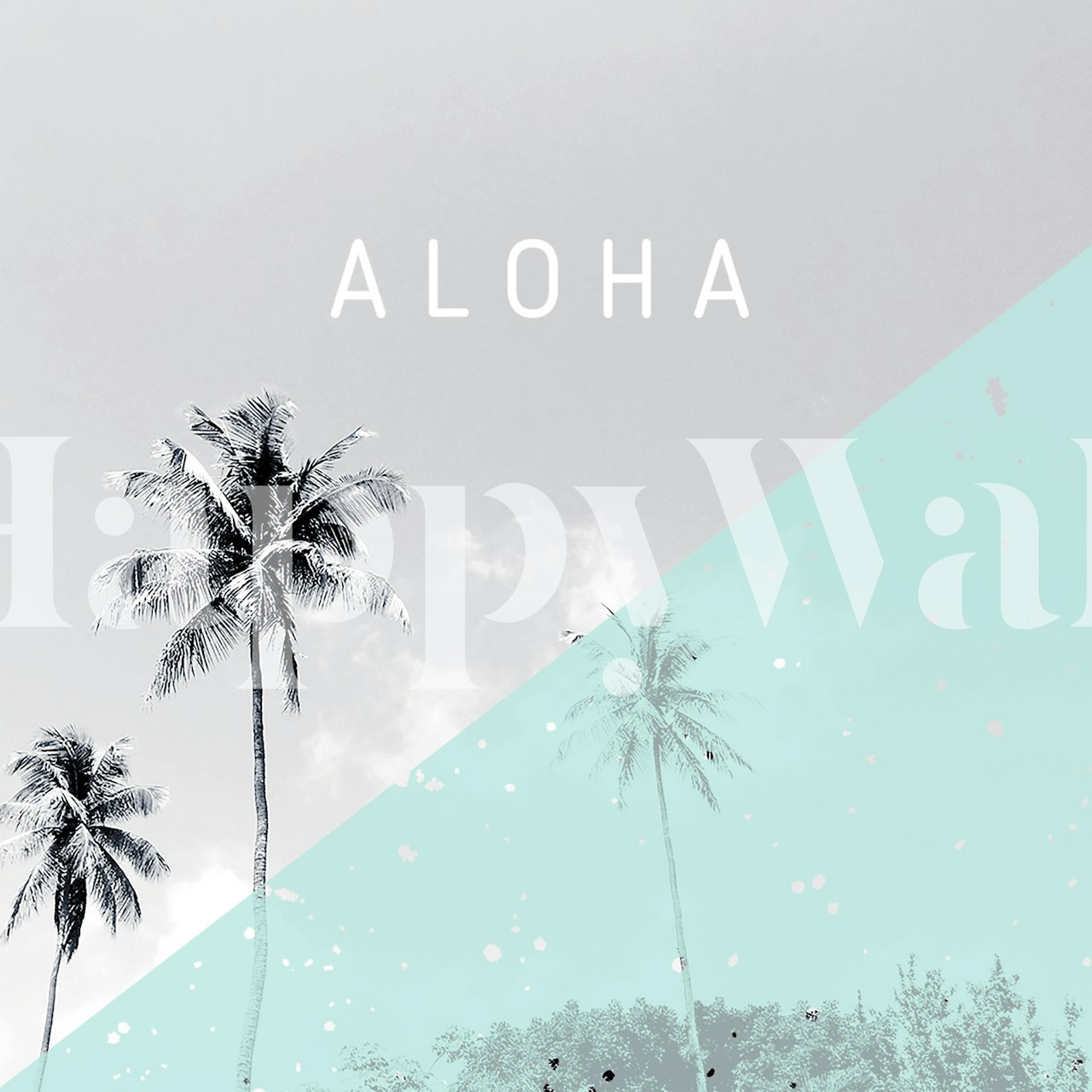 Island vibes - Aloha papier peint dans une pièce