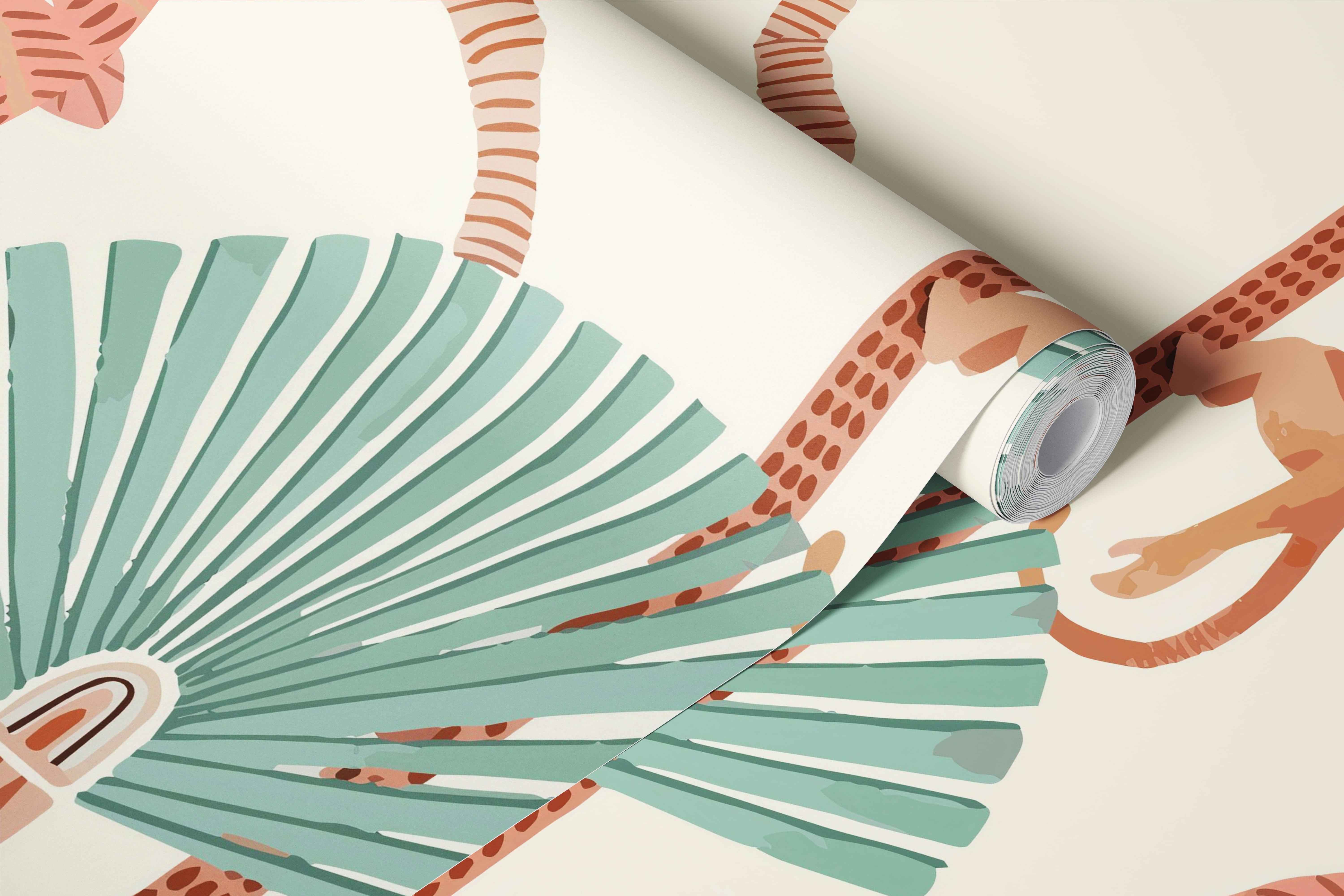 Monkeys in the Lush Tropics σχέδιο ταπετσαρίας