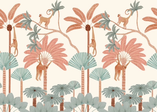 Monkeys in the Lush Tropics