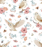 Night Owl - white tapet