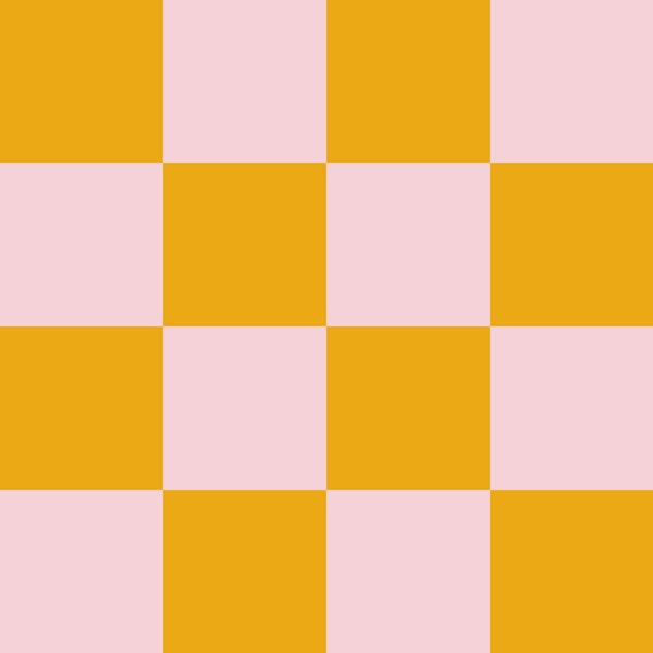 Pink and Yellow Checkerboard - Large