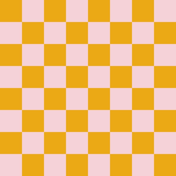 Pink and Yellow Checkerboard - Medium