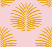 Palm Leaves - Pink and Yellow - Large behang