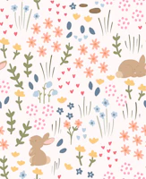 Spring Garden Rabbits behang