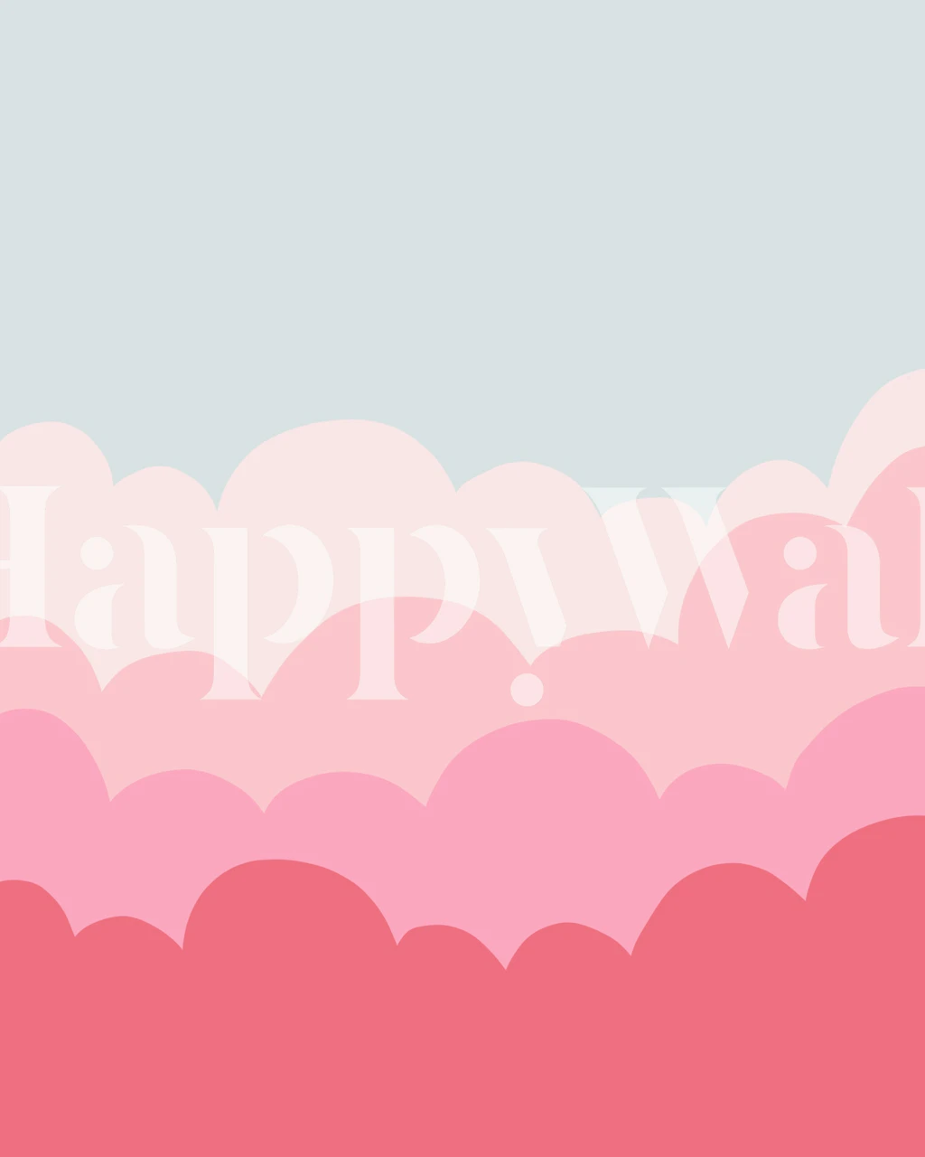 Pink Clouds wallpaper in a room