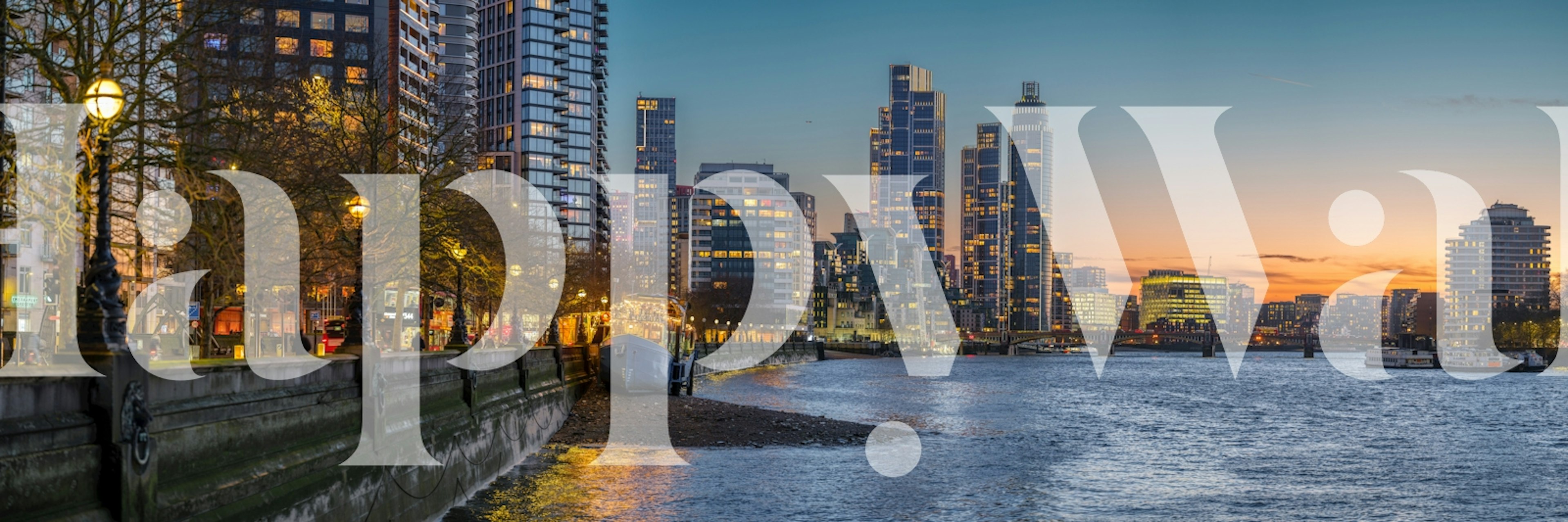 Skyline Evening Charm-behang in een kamer