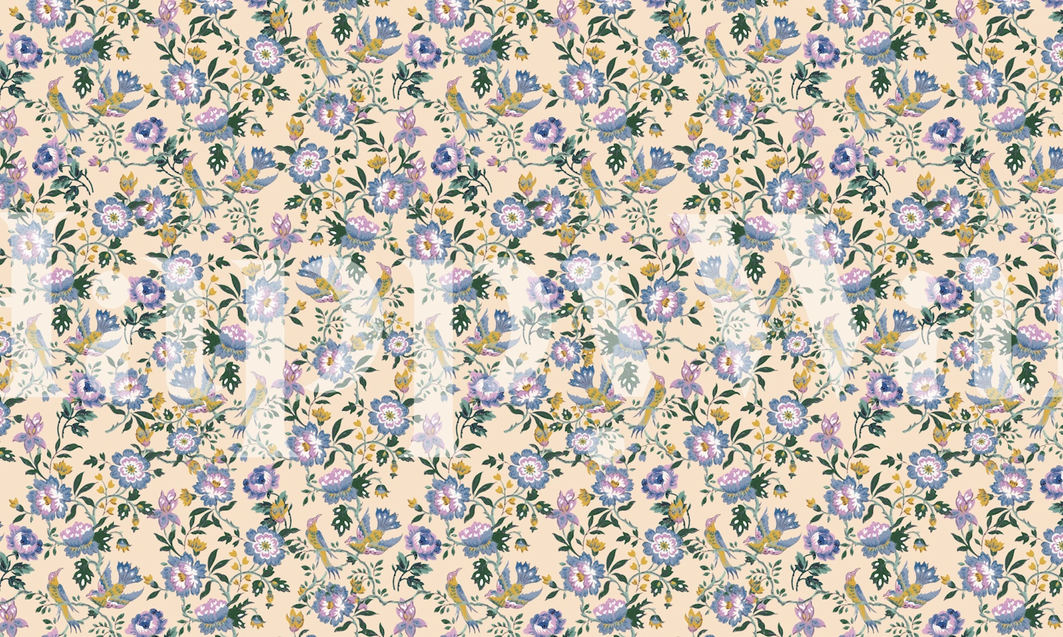 Fairytale Birds wallpaper in a room setting