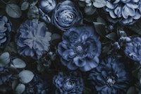 Mystic Midnight Garden Navy Blue Blooms ταπετσαρία