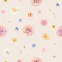 Scattered Wildflower Pattern tapete