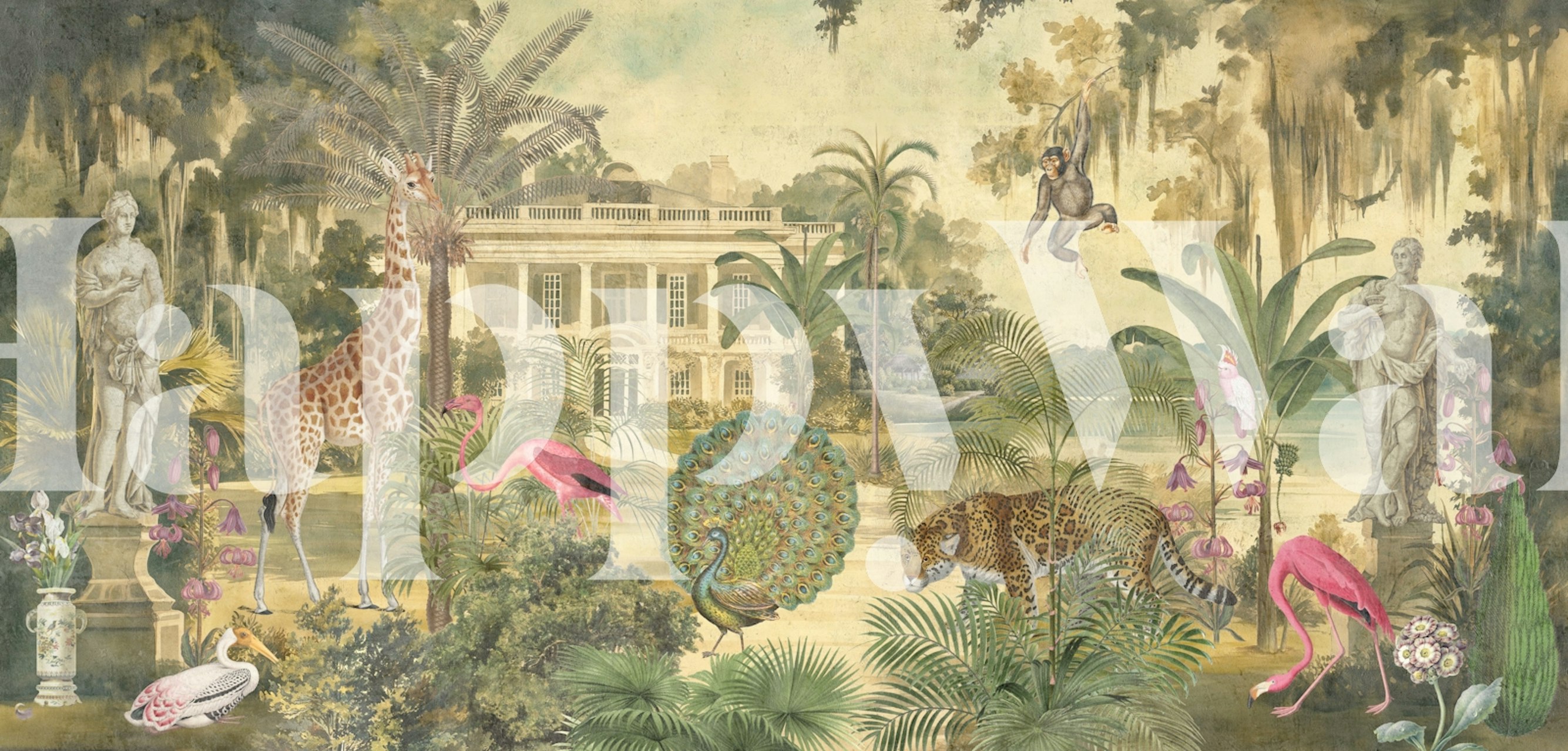 Dreamy Exotic Garden tapet i et rum