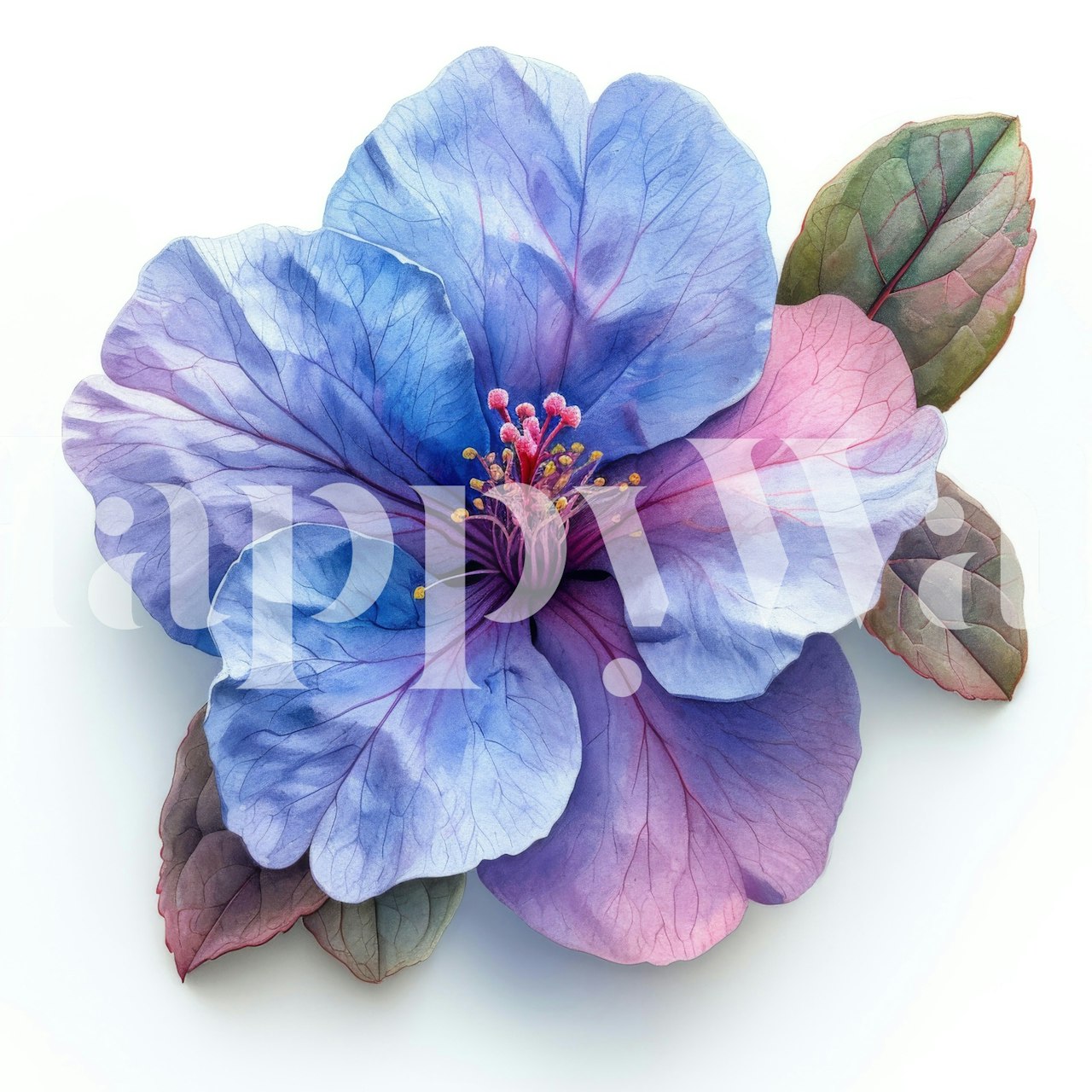 Tapeta Browallia Mist zobrazená v místnosti