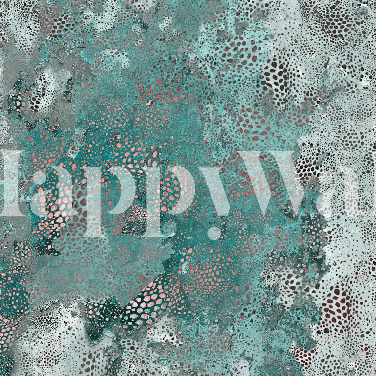 Aqua Abstract Elegance wallpaper in a room