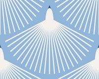 Modern Abstract Bird Blue wallpaper