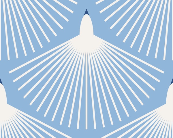 Modern Abstract Bird Blue