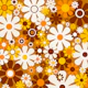Groovy Floral Retro Garden 70s Warm Ochre