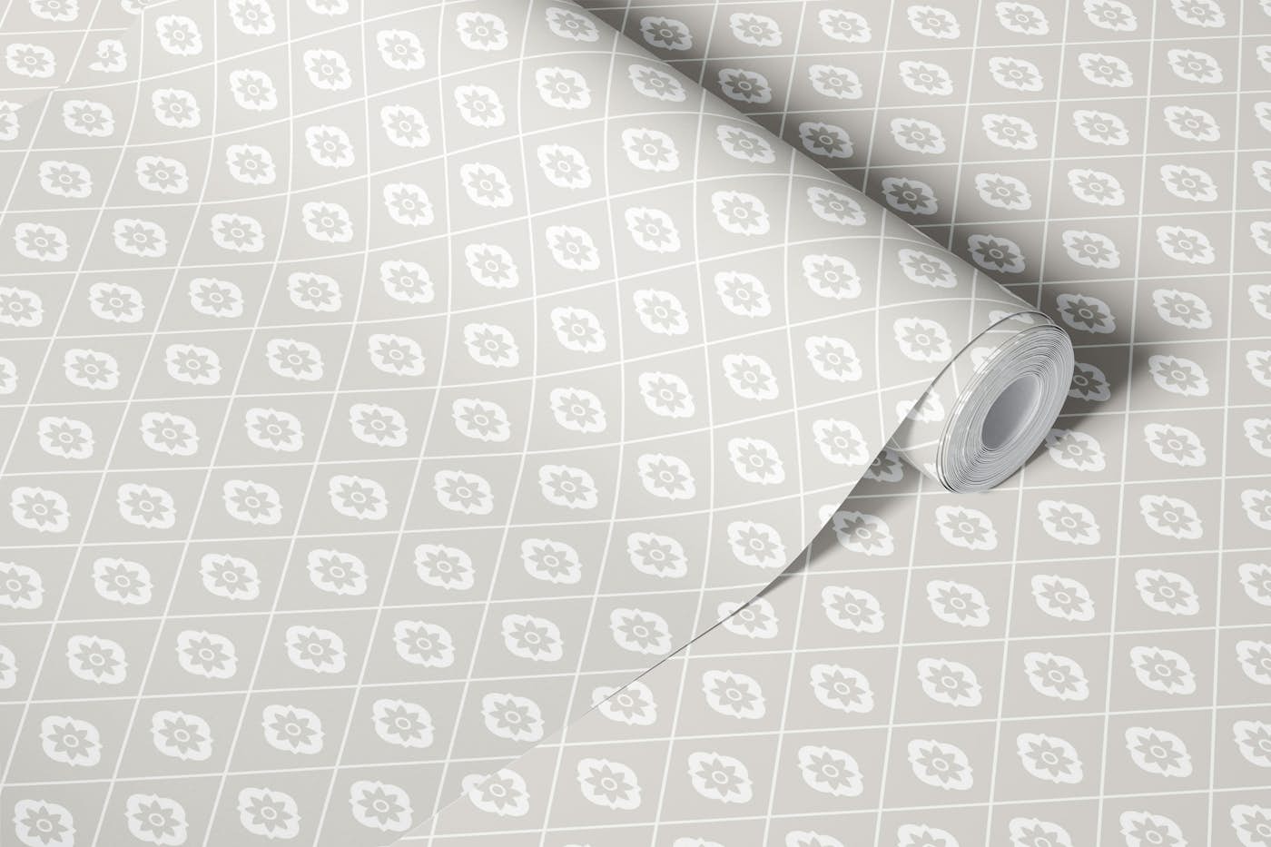 Vintage Flower Diamonds wallpaper roll