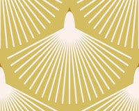 Modern Abstract Bird Sulfur Green wallpaper