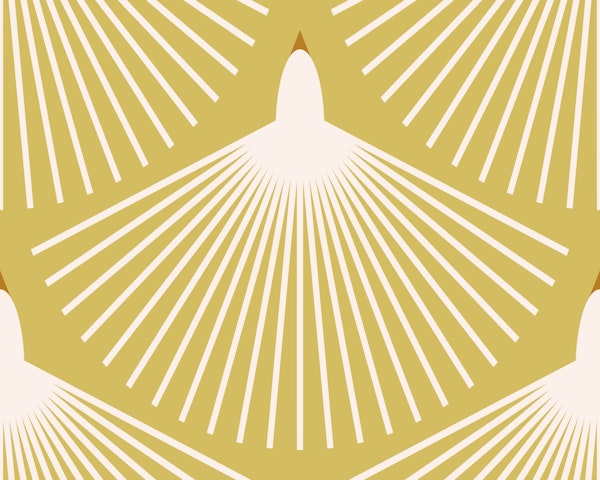 Modern Abstract Bird Sulfur Green