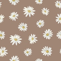 Mocca Mousse Daisy Pattern tapety