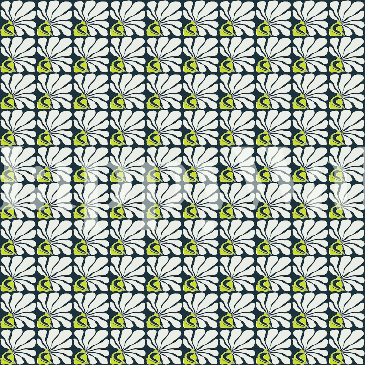 Flowing Floral FUN wallpaper design in a room