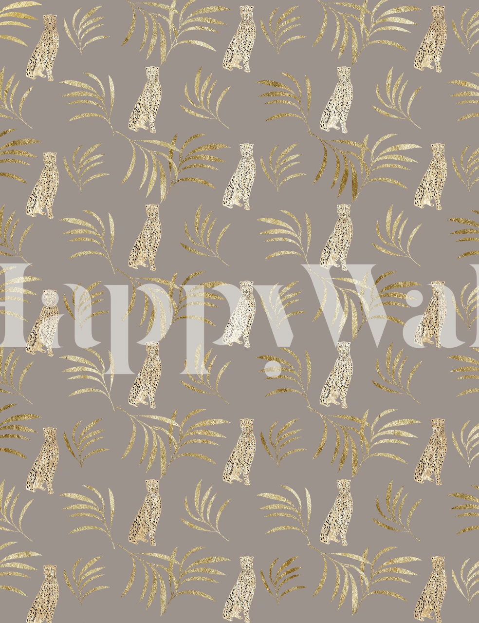 Cheetah Eucalyptus Glam 8 carta da parati in una stanza