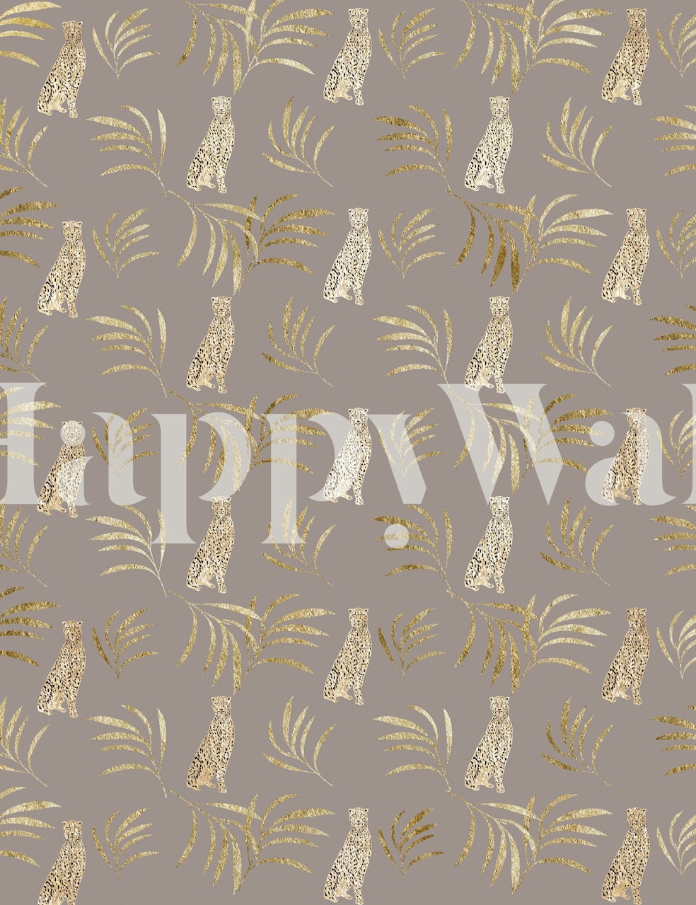 Cheetah Eucalyptus Glam 8 wallpaper in a room