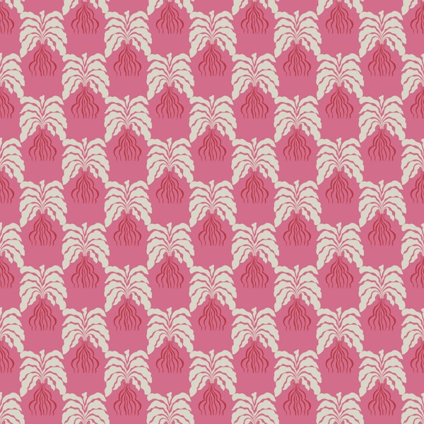 Minimal leaf and vase pattern