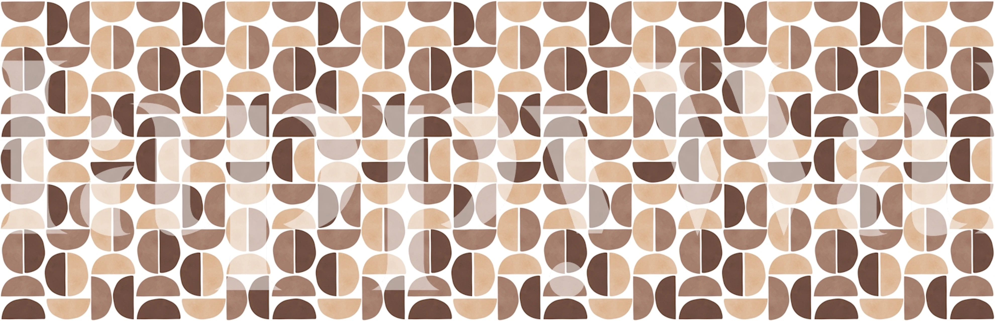 Geometric patterns in warm browns and beige tones wallpaper